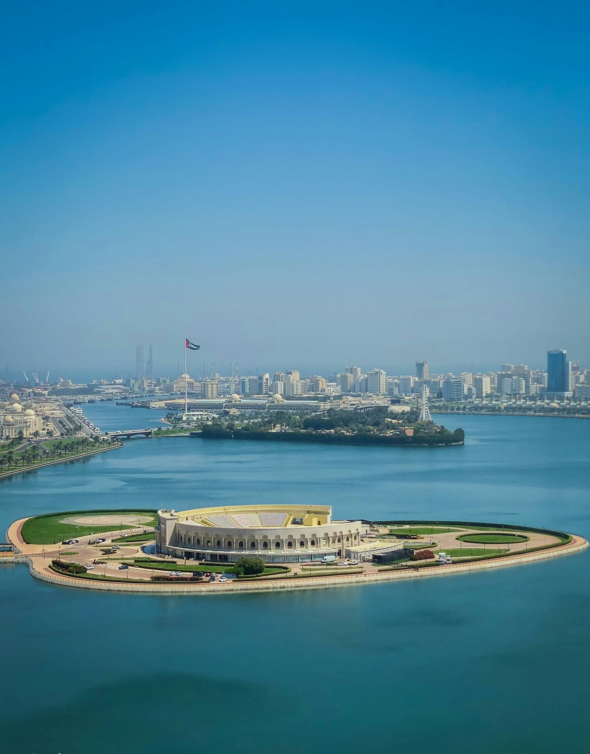 Sharjah waterfront at dusk